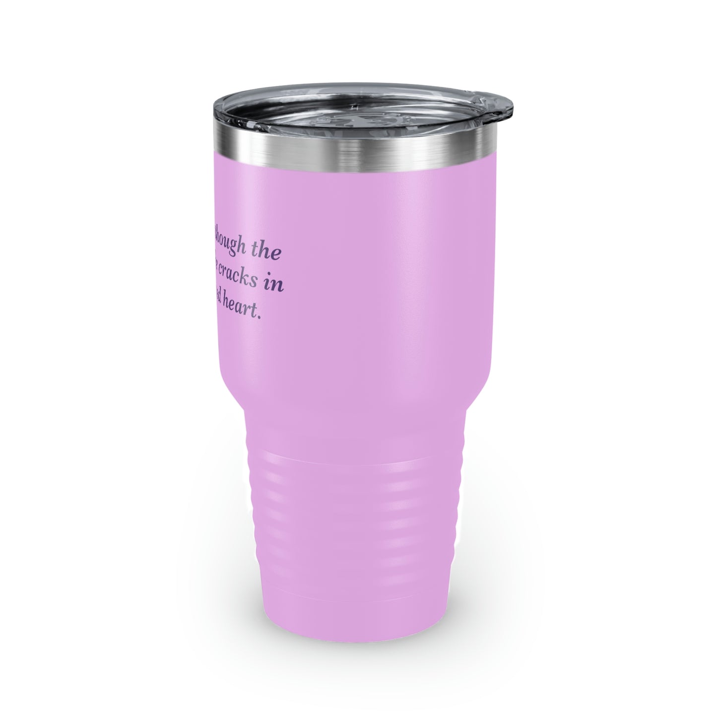 She Reads To Fill Her Shattered Heart Ringneck Tumbler, 30oz